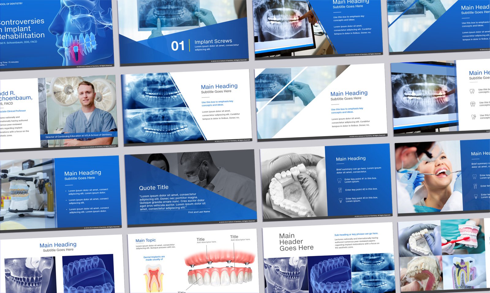 Screenshot of multiple visual layouts from the module.