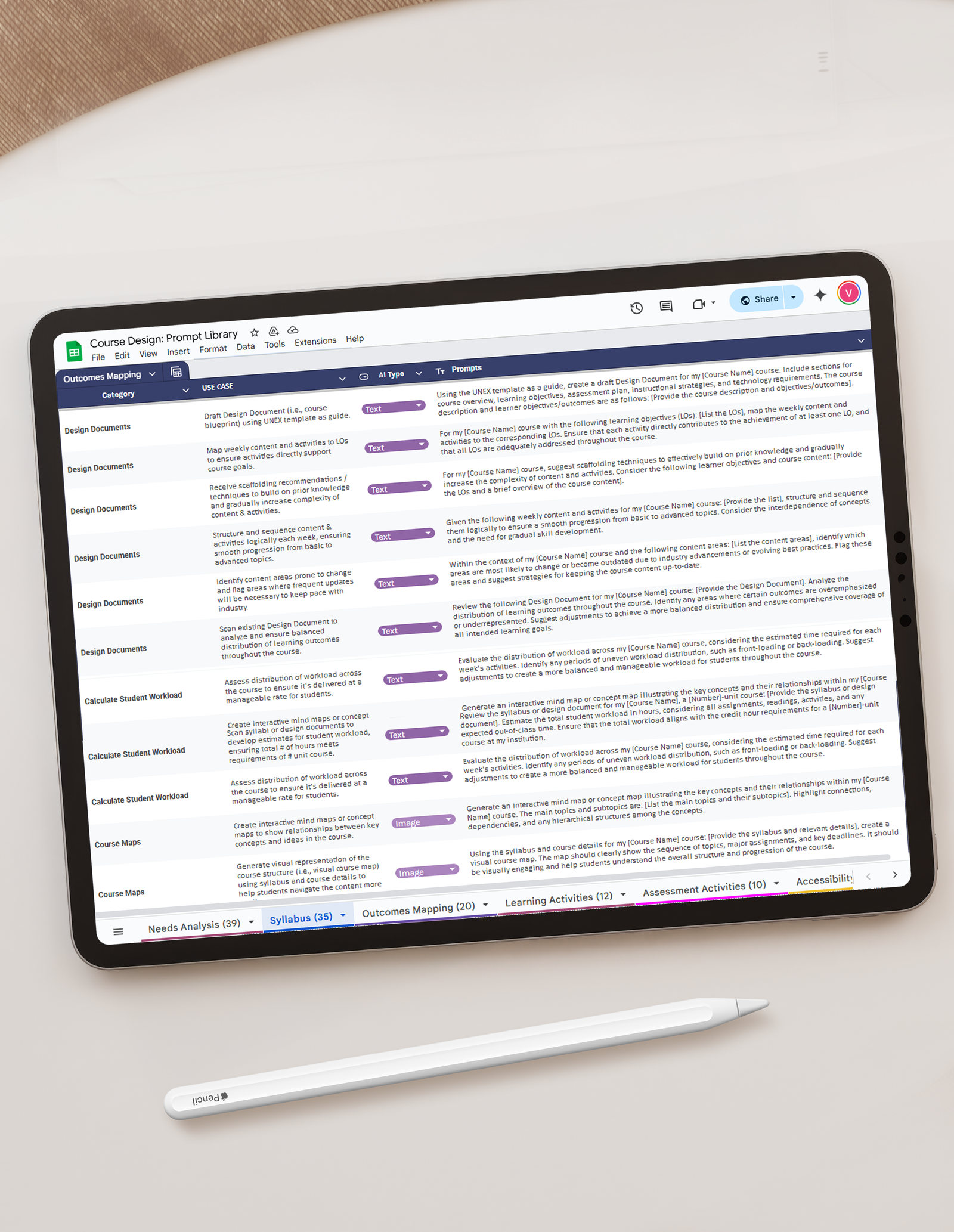 Screenshot of patient chart interaction quiz on iPad.