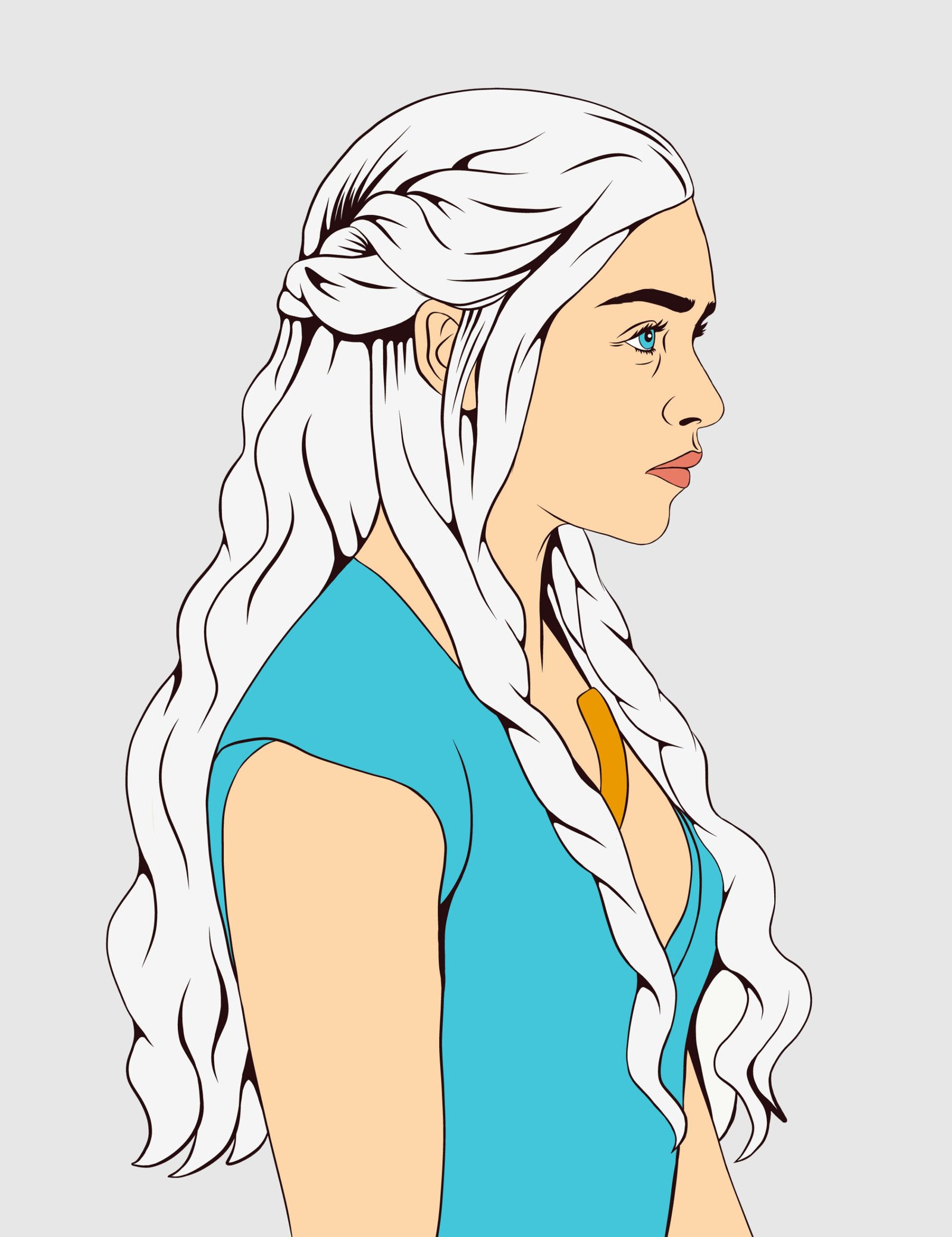 Illustration of Daenerys Targaryen.